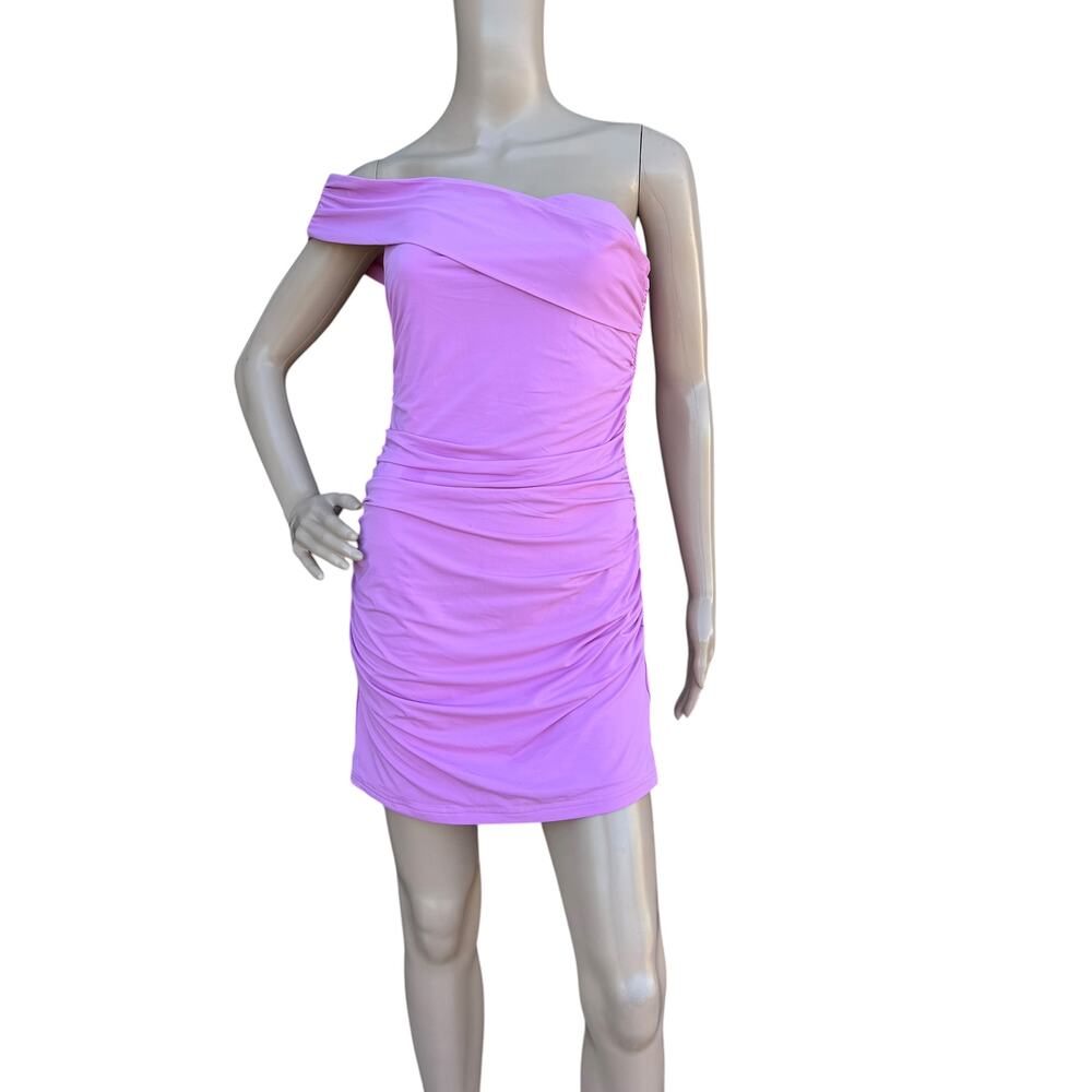Princess Polly Pink One Shoulder Ruched Dress 6